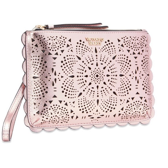 PINK Victoria's Secret Handbags - ✂️Victoria's Secret Laser Cut Pink Wristlet